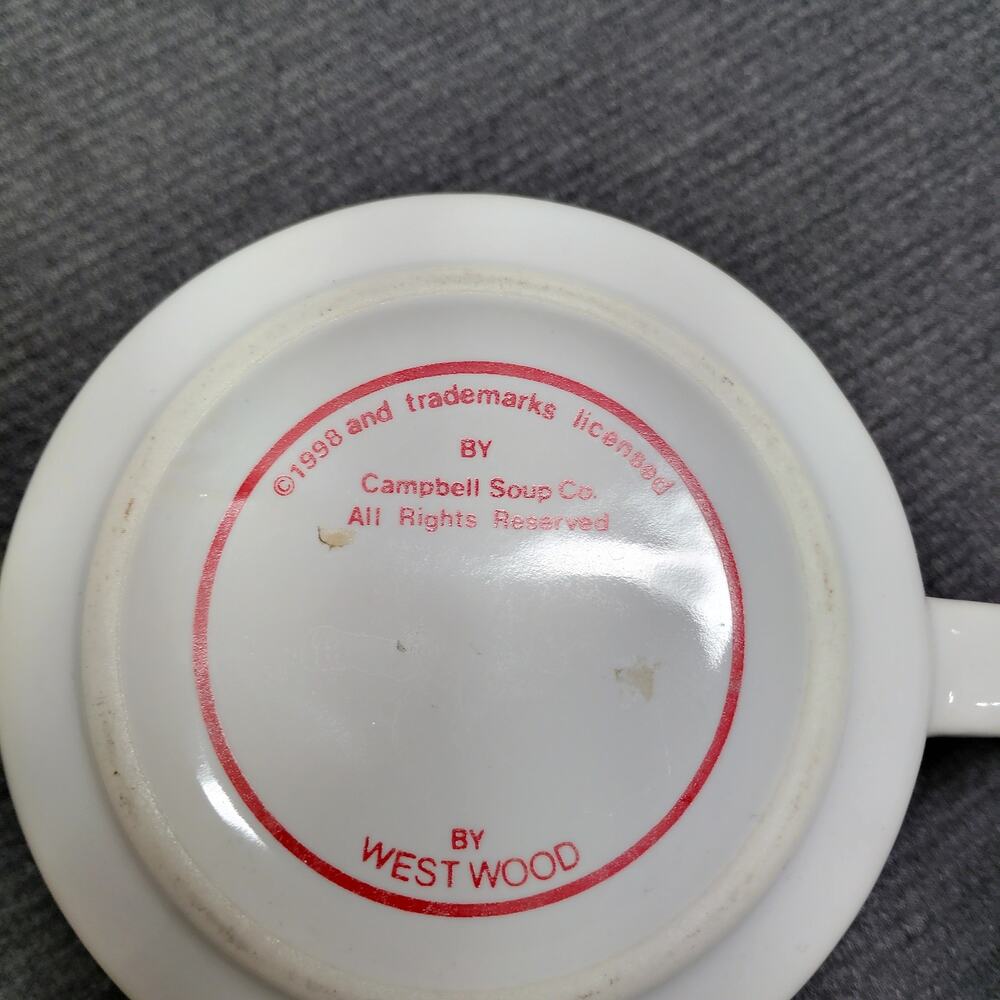 Vintage Campbell’s Soup Mugs Set of 2 Westwood 1998 Campbell's Kids 12oz Mugs - Picture 6 of 7